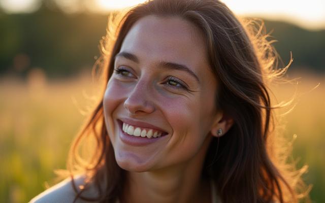 Portrait extérieur avec lumière naturelle