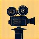 Caméra de cinéma, icône représentant la production vidéo